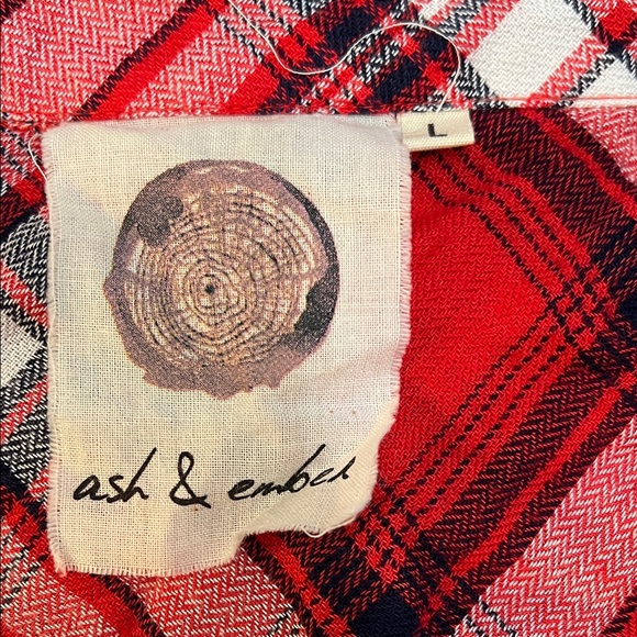 Red Blue and White Plaid Button Down Collard Shirt for Women Soft & Casual - Picture 2 of 11